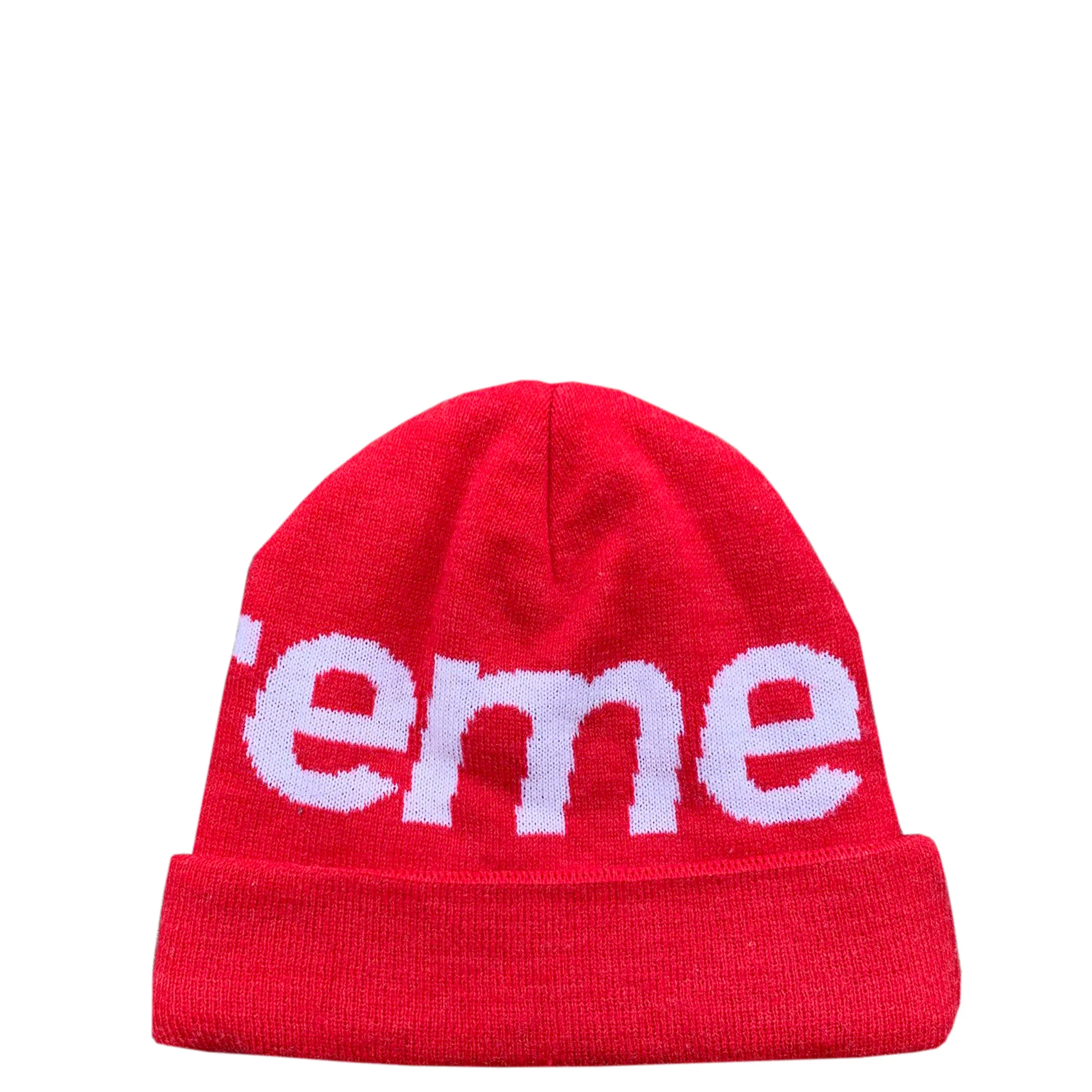 Supreme Red / White Beanie — RootsBK